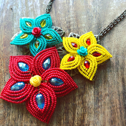 Boho Multicolor Beaded Flower Seed Bead Necklaces For Women Set Of 2, Gold  Metal Chain Long Seed Bead Necklace With Star Pendant Jewelry From  Jewelrynecklacenice, $2.96 | DHgate.Com